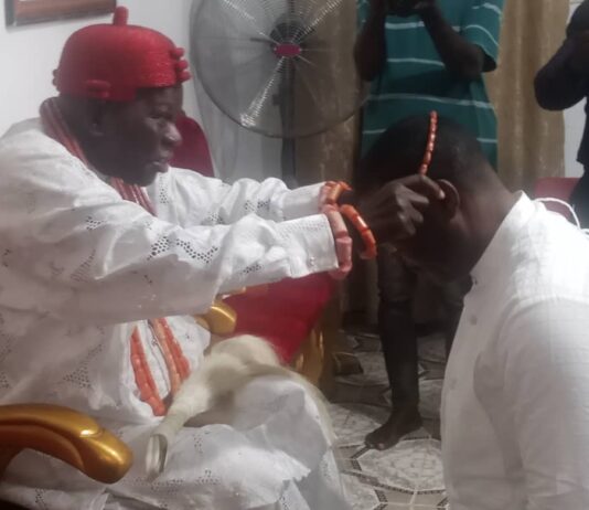 Barr. Sunny Idigbe, President, Uwheru Community, United Kingdom bags Chieftaincy title