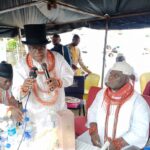 Pere of Tarakiri Kingdom attends the Ogba-Urhie Cultural Carnival